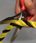 Cutting yellow and black twisted cord with pliers from 5 Piece Screw Extractor Pliers Set With 5, 6.25, 7, And 8 Inch Pliers, Slip Joint