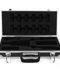 Open durable aluminum carrying case for 16 Inch Rivet Nut Tool Kit with Quick Change Head, insert slots visible inside.