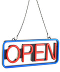 Ultra Bright 21 By 10 LED Open Sign With Remote Control Lit Daylight Visible Neon Open Sign In Blue And Red Energy Efficient