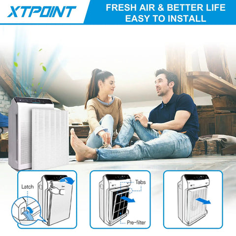 4 Pack Replacement Filter A Size 21 Compatible With C535 5300 2 5500 2 6300 2 P300 AM90 9000 5000 5000B C909 9800 Air Purifier