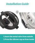 Steam Release Handle Replacement Kit For Instant Pot Duo And Duo Plus Series with installation guide and parts.