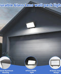 120W LED Wall Pack Light With Dusk To Dawn Sensor 12000LM 5000K Daylight Waterproof mounted on building exterior