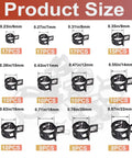140 Piece Spring Band Hose Clamp Kit 12 Sizes From 6 To 22 Millimeters Black Finish Low Pressure Clamps size chart