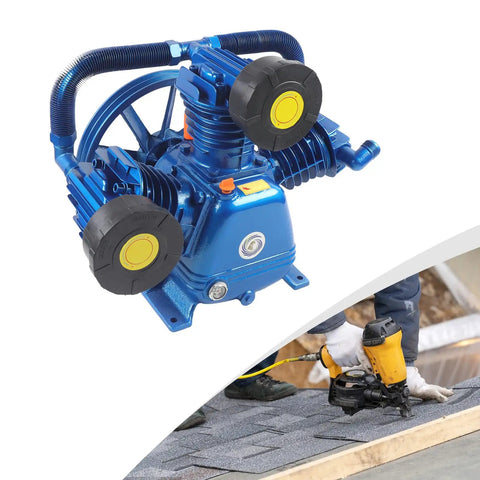 10Hp Portable Air Compressor Pump Head 7.5kw High Efficiency Motor Replaces Oil Free Piston Compressor For Industrial Textile And Chemical Use 175Psi Output Reliable Performance