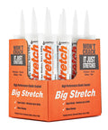 Big Stretch Acrylic Latex Caulking Sealant For Long Lasting Flex And Waterproof Jobs 10.5 Ounce Cartridge Clear Pack Of 12