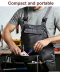 Automatic Electrician Wire Puller Drill Powered Cable Threading Rig portable tool bag with electrical gear at job site.