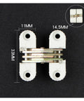 6 Pieces Hidden Hinges Set For Cabinets And Doors Built To Last With Plastic And Iron Construction Concealed Folding Hinges Brown