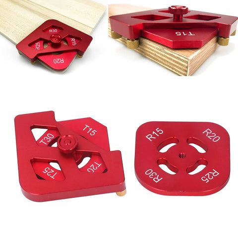 Heavy Duty Aluminum Router Template For Smooth Round Corners On Furniture And Woodworking Projects Rustproof design, various shapes shown.