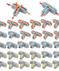 30 Pack Heavy Duty 3 Way Lever Wire Connectors Push In Electrical Splice Terminal Block 28 To 12 Awg shown in various colors for easy identification.