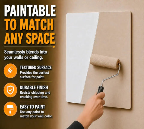 Heavy Duty Adjustable Spring Access Panel For Drywall And Ceilings 12X12 Inch White Abs Plastic wall cover panel with paint. 
