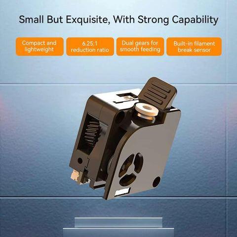 Beefy Dual Gear Extruder Kit For K2 Plus 3D Printer With Built In Filament Break Sensor 6.25:1 Reduction High Torque Up To 80N, lightweight and compact