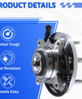 Front Wheel Bearing Hub Assembly 515142 For 4x4 6 Lug Trucks ABS Compatible Fits Lincoln Navigator 2011-2014 Ford F-150 2011-2014 Expedition 2011-2014 4WD close-up