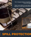 Silicone Stove Gap Covers Two Pack Seal The Gap Between Stovetop And Counter Heat Resistant And Easy Clean Oven Gap Filler 21 Inch Black
