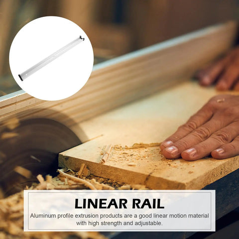 Heavy Duty Pro Grade Aluminum T Track Guide For Linear Motion 40 By 3 Cm T Slot Rail Silver For DIY Fitness Equipment And Automation Projects showing wood cutting setup