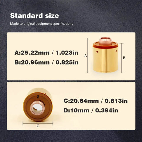 Plug And Play Start Cartridge For CutMaster Plasma Torches SL60 SL100 9 8213 9 8277 showing size and dimensions