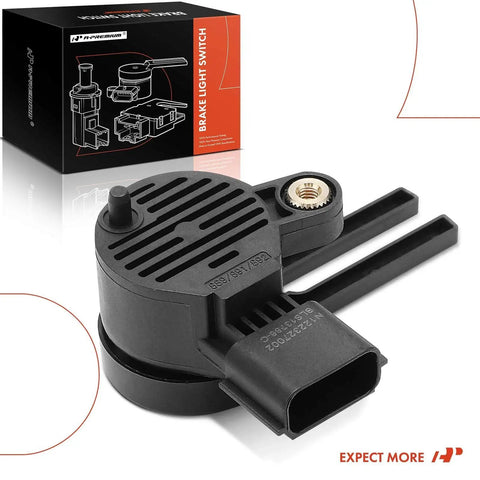 6 Pin Brake Pedal Position Sensor Stop Light Switch Fits Chevrolet Blazer 2019 To 2023 Impala 2013 2014 2016 Traverse 2013 To 2023 And Buick Enclave 2013 To 2023 Requires Software Calibration After Install Not For 3 Pin, black plastic brake switch with 6-pin connector