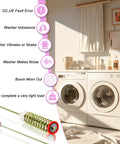 Pair of suspension rods for Samsung top-load washing machines; metal coil springs with red ends in a laundry room.
