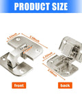 2 Pack Heavy Duty Stainless Steel Cabinet Hinges With Concealed Adjustable Design For Corner Cabinets size details