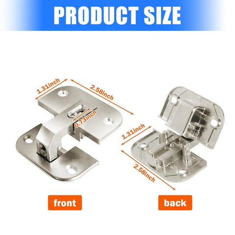 2 Pack Heavy Duty Stainless Steel Cabinet Hinges With Concealed Adjustable Design For Corner Cabinets size details