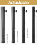 Hella Sturdy 4 Pack Table Leg Extender Adjustable Steel Desk Risers height options 3.6 to 17.3 inches with adjustable features