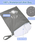 Waterproof Wet Dry Bag For Swimwear And Travel, reusable leakproof organizer with breathable and waterproof material, black