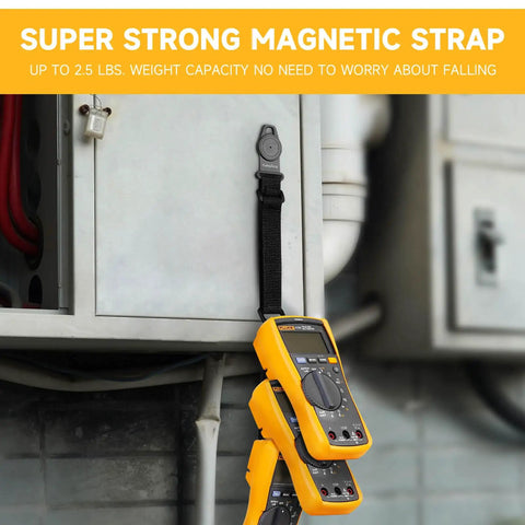 Hard Case Bundle With Magnetic Hanging Strap For Fluke Digital Multimeters 113 114 115 116 117 holding meters on a panel