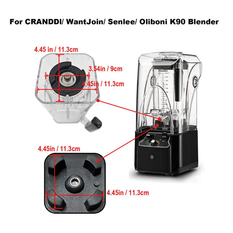 Blender with Extra Pitcher Jar For K95 Blender 85oz 2400ml Clear Cup With Short Blade Assembly