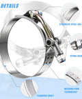 Close-up of Sixteen Pack T Bolt Hose Clamps Set With Eight Size Options From 3/4 Inch To 2.5 Inch Premium 304 Stainless Steel