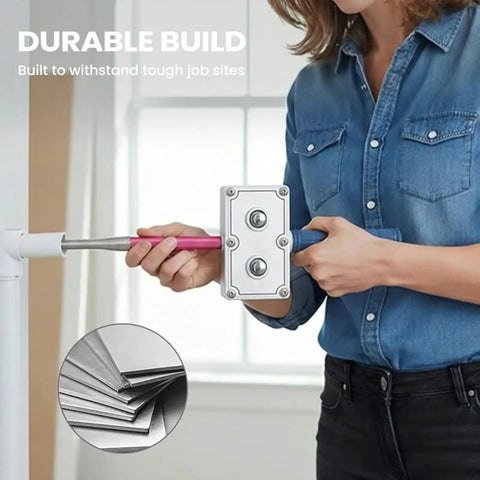 User operating No Sweat Pro Rig Wire Pulling Assistant Tool And Portable Cable Threading Machine with drill attachment.