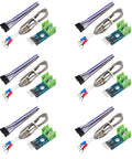 6pcs ACEIRMC MAX6675 temperature sensor modules with K-type thermocouples and wiring, 3–5V