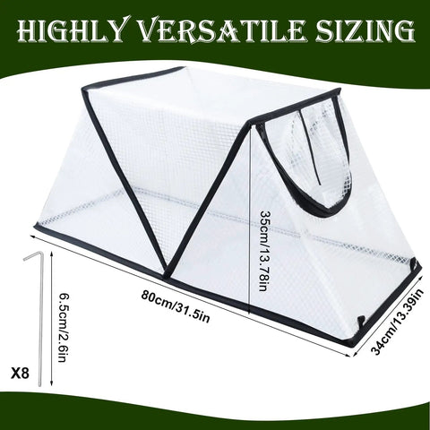Foldable Garden Row Cover For Raised Beds With Zipper Door Waterproof Mini Greenhouse Plant Protector To Beat The Critters Keeping Animals Out Of Vegetables Fruits And Flowers 31X13X14 Inches Pack Of 2