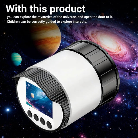 WiFi Telescope Camera Eyepiece 2K HD Video 4MP Sensor App Controlled Digital Eyepiece with cosmic background