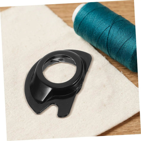 3 Pack Top Loading Dropin Bobbin Case For Sewing Machines Plastic Spare Part With Smooth Ergonomic Design For Stable Threading And Easy Replacement Must Have Go To Crafting Accessory black plastic bobbin case on fabric