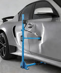 Dent Repair Puller Kit With 1763 Lbs Pulling Power on car door, adjustable height 10 to 160 cm, heavy duty tool in use