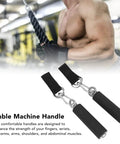 Nylon And Stainless Steel Pull Up Handles With TPR Coated Anti Slip Grips For Gym Gear Straight Cable Design Lightweight And Portable