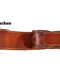 Pro Framers Combo System 17 Pocket 4 Piece Extra Large Leather Tool Organizer Belt with 2.75-inch width, buckle view