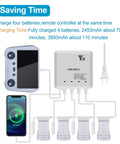 Fast 6 In 1 Parallel Battery Charger For DJI Mini 4 Pro And Mini 3 Pro Drones, showing simultaneous charging setup