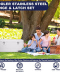 Family picnic with Stainless Steel Cooler Hinge And Latch Set Replacement Parts Kit for ice chest in park environment