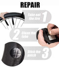 Step-by-step repair process for 26 Inch Bike Tube With 32mm Schrader Valve Fits 1.75 To 2.125 Inch Tires Durable Butyl Rubber