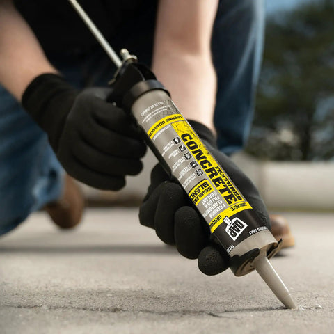 Using Textured Concrete Premium Elastomeric Filler And Sealant For Crack Repair In Interior And Exterior Concrete And Masonry, 10.1 Oz