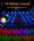 Low Voltage RGB LED Deck Lights Kit Waterproof Recessed Deck Lamps illuminating outdoor stairs with color options