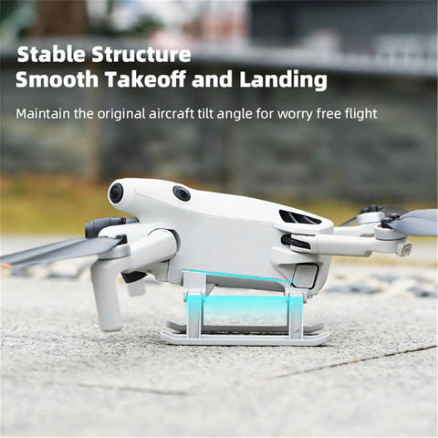 Mini 4 Pro Foldable Sled Landing Gear Extension Kit for DJI Mini 4 Pro Drone with tripod feet for stable takeoff on ground