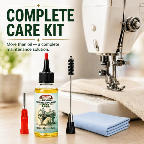 2 Oz Sewing Machine Oil Kit With Precision Applicator, Cleaning Brush, And Cloth For Smooth, Quiet Lubrication That Works Like A Charm In Home Sewing, Craft Rooms, And Studio Spaces. bottle brush cloth