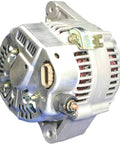 12V 90A Drop In Alternator Replacement For Toyota Camry 1997 To 2001 Solara 1999 To 2001 RAV4 1996 To 2000 And Tacoma 2011 To 2015 With Internal Regulator OEM Part Number Compatible And Ready For A Beefy, Smooth, Reliable Power Upgrade showing side view with visible components.