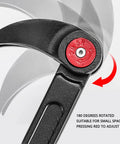 Top Shelf Extendable Pry Bar For Tire Removal And Rim Detailing Forged From Tough Cr V Steel With A Comfy Grip Perfect For Shop Floor Work Quick Wheel Changes And Garage Fix Ups, showing 180-degree rotation adjustment.