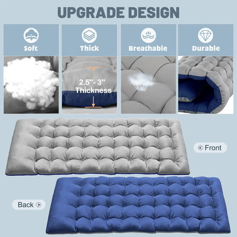 Foldable Camping Cot With Mattress Pad Portable Camp Bed For Outdoor Travel Beach Hiking And Office Use mattress detail