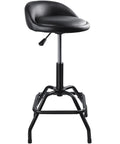 Garage Shop Stool With Backrest Height Adjustable Pneumatic Bar Stool 25 To 31 Inches Swivel Counter Height Seating