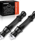 Front Sway Bar Link Stabilizer For Chevy Avalanche Silverado Suburban Tahoe And Cadillac Escalade SUVs Durable Suspension Upgrade With Easy Install Replaces Worn Links For A Smoother Ride And Reduced Body Roll. pair of black sway bar links with box