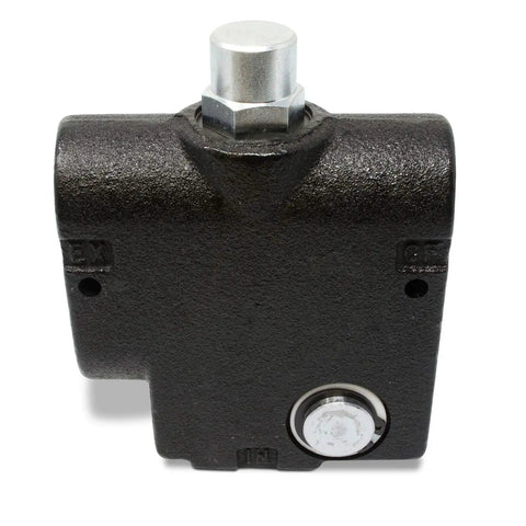 Hydraulic Adjustable Flow Control Valve With Relief, 0 To 30 GPM, 12 SAE Port, Cast Iron Body, Buna N O Ring Seals, Max 3000 PSI, Lets You Start Or Stop A Hydraulic Motor Or Cylinder With Precise, Variable Flow Great For Heavy Equipment