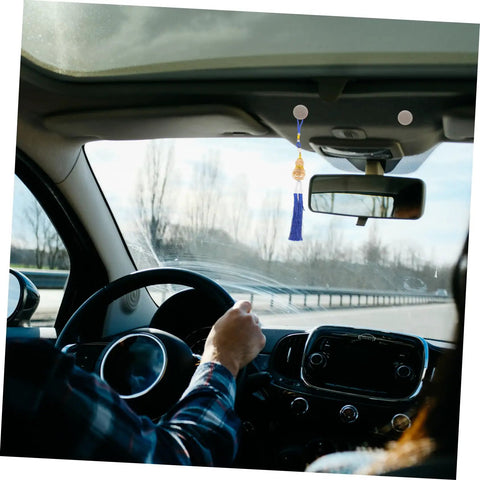 Interior view of a car showing installed Roof Repair Kit For Car Headliner Rivet Buckle Set DIY Quick And Easy Install For Ceiling Fabric Repair